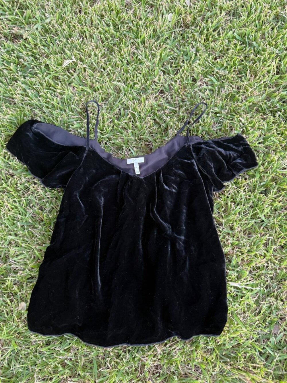JOIE women's velvet off the shoulder blouse holiday attire medium dressy